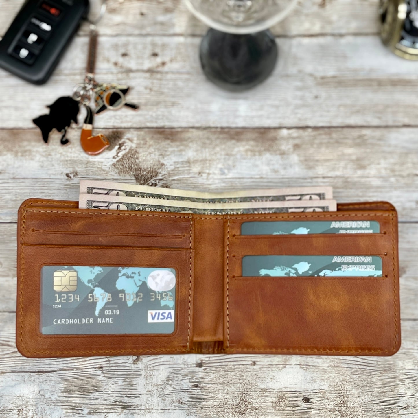 Tan Leather Minimalist Wallet