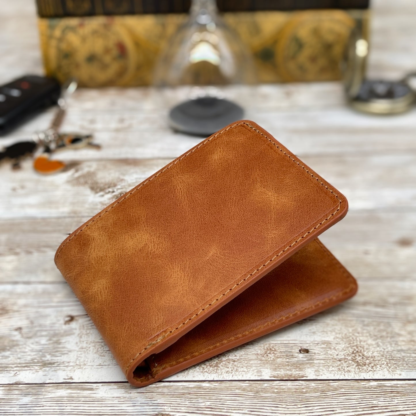 Tan Leather Minimalist Wallet