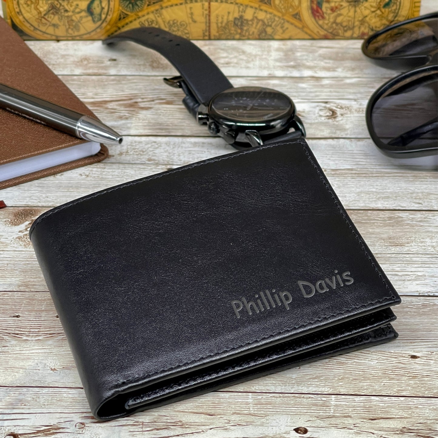 Black Handmade Leather Wallet