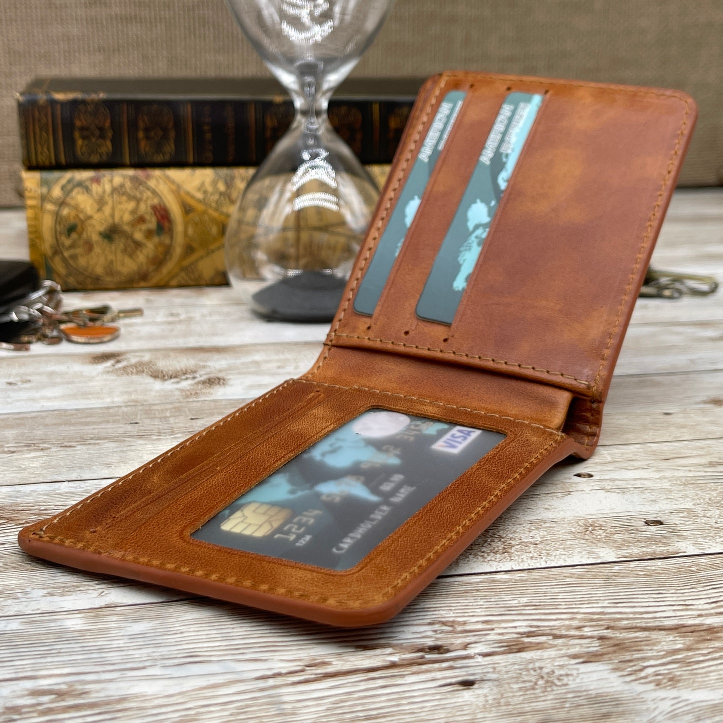 Tan Leather Minimalist Wallet