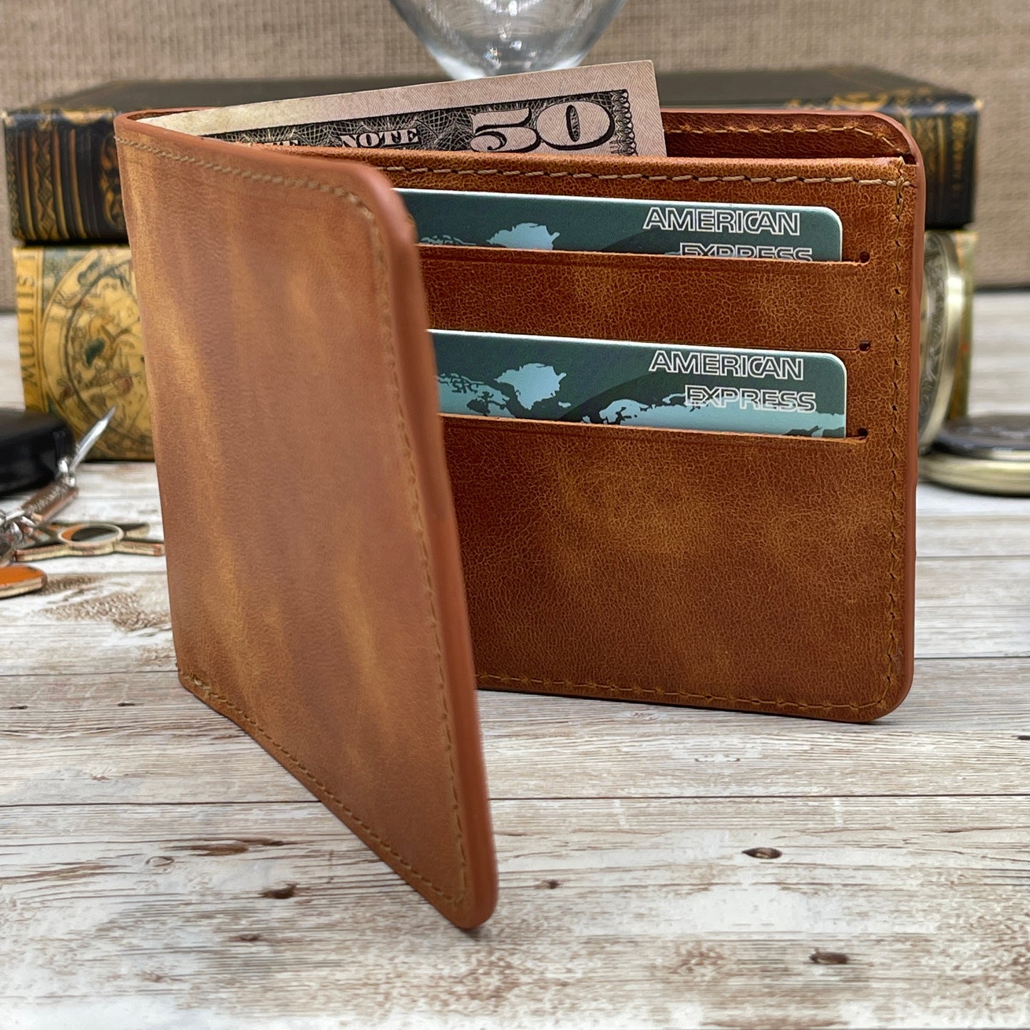 Tan Leather Minimalist Wallet