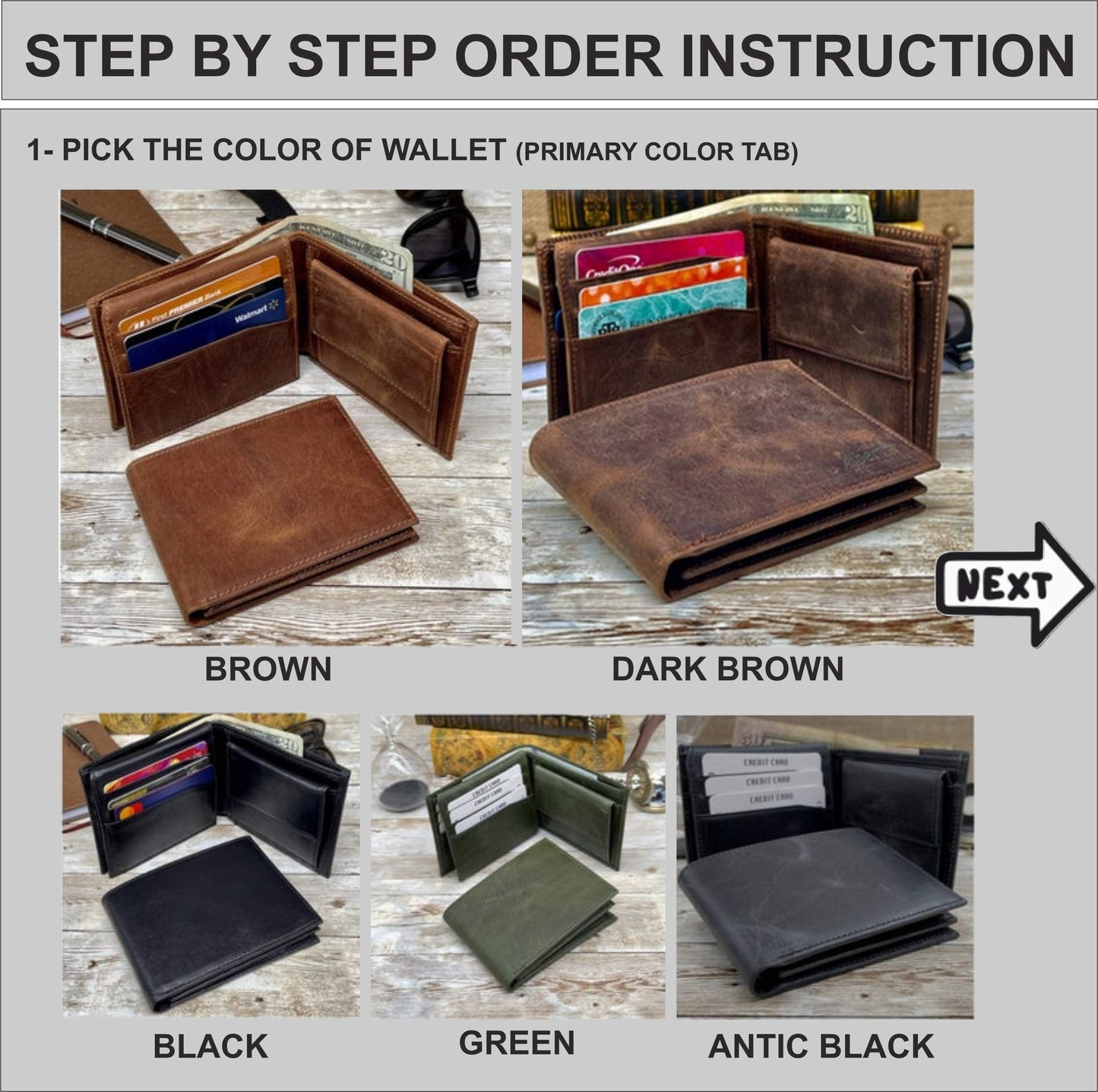 Black Handmade Leather Wallet