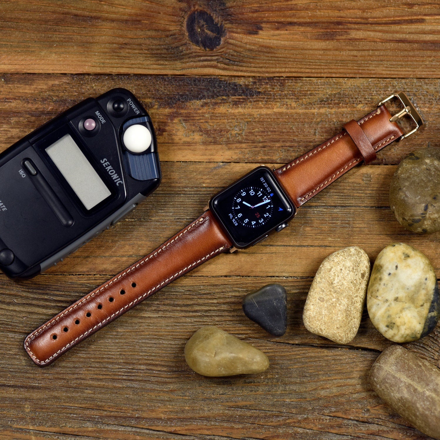 Apple Watch Band, Apple Watch Leather Band, Genuine Leather Brown