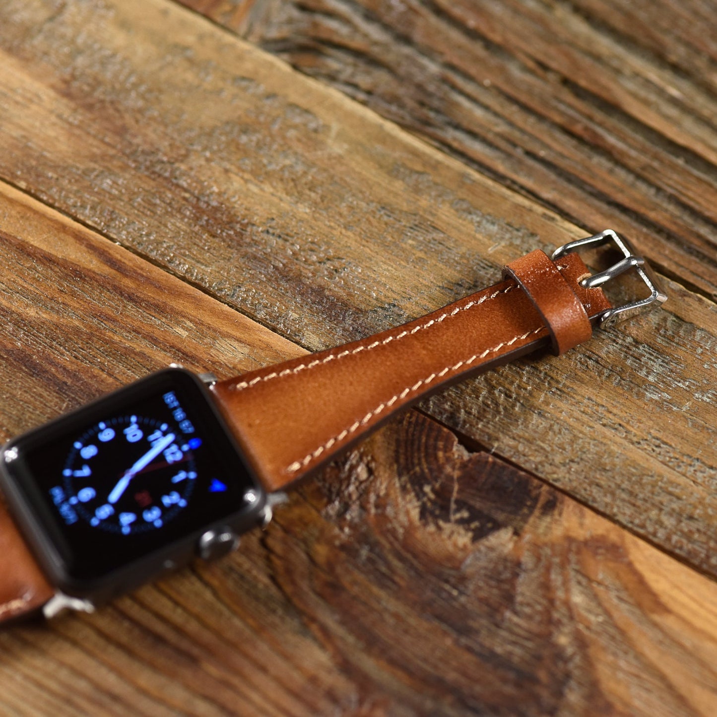 Genuine Brown Leather Apple Watch band, 42mm, 38mm, 40mm, 44mm for series 1-2-3-4-5-6-7&SE