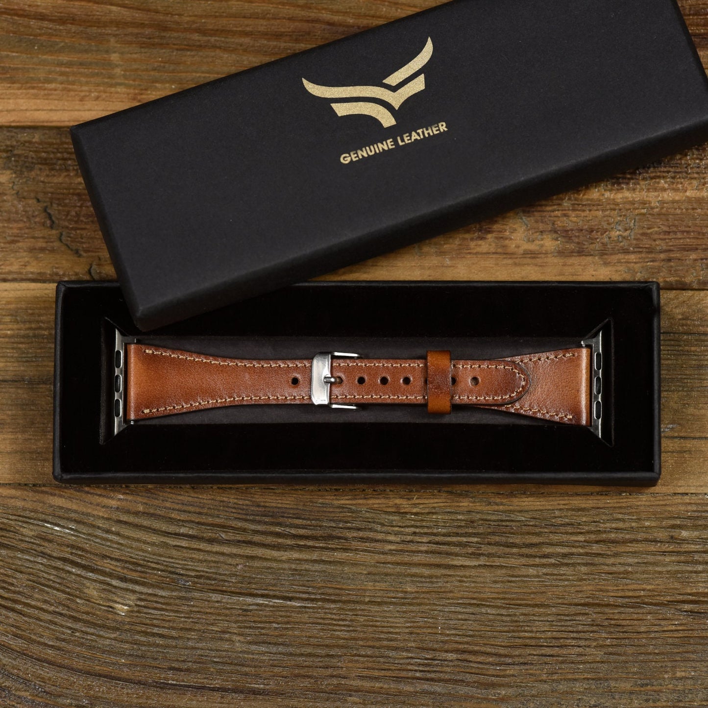 Genuine Brown Leather Apple Watch band, 42mm, 38mm, 40mm, 44mm for series 1-2-3-4-5-6-7&SE