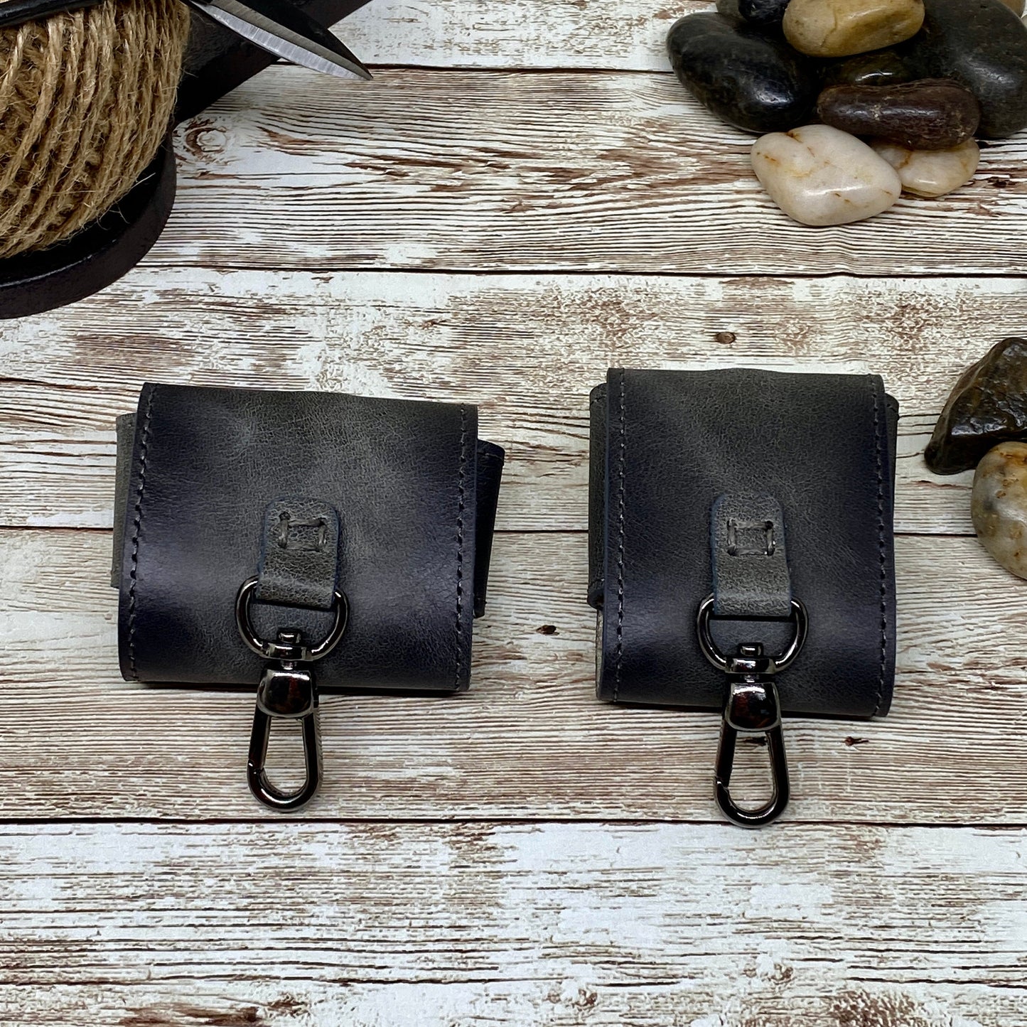 Gray AirPods Case with Keychain, Personalized AirPods Leather Case Cover, Airpod Pro Case, Leather Airpod Pro Case, Engraved AirPods Case,