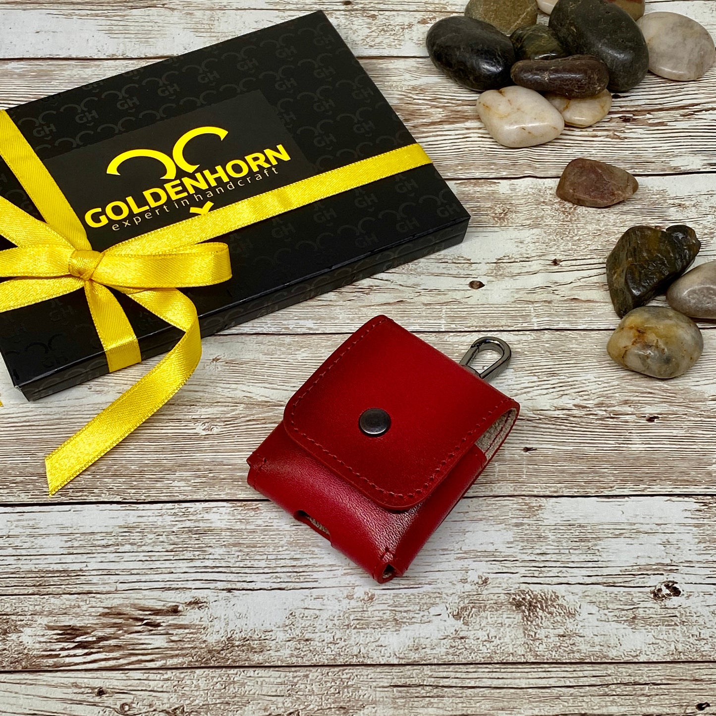 Red AirPods Case with Keychain, Personalized AirPods Leather Case Cover, Airpod Pro Case, Leather Airpod Pro Case, Engraved AirPods Case,