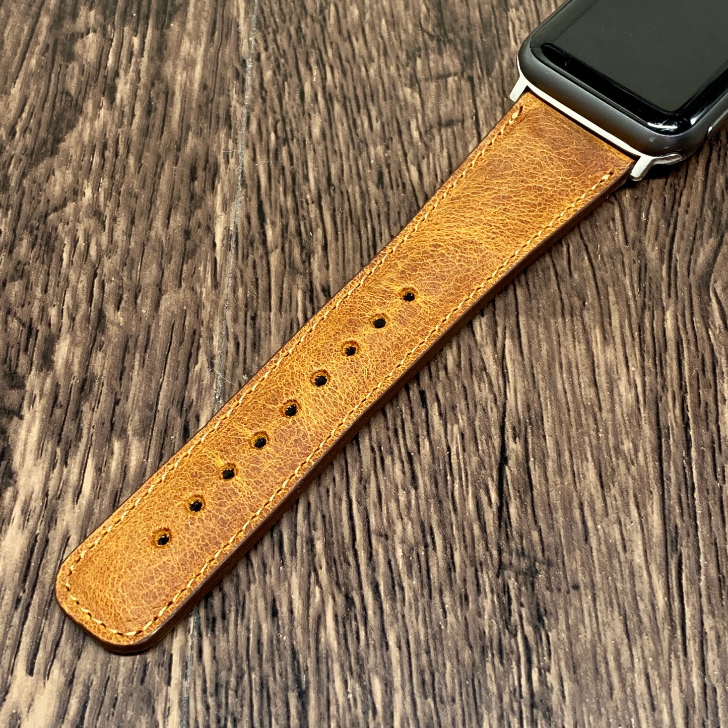 Genuine Brown Leather Apple Watch Band 42mm, 38mm, 40mm, 44mm for Series 1-2-3-4-5-6