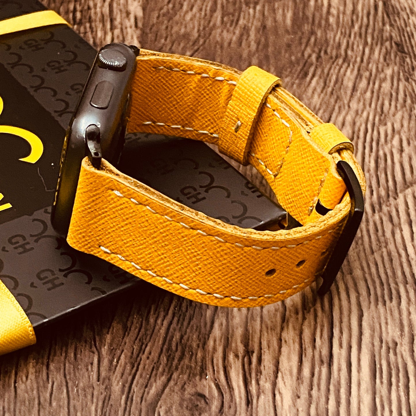 Yellow Apple Watch Band | Apple Watch Leather Yellow Band | Handmade Yellow Apple Watch Strap | Mothers Day Gift Apple Watch Band