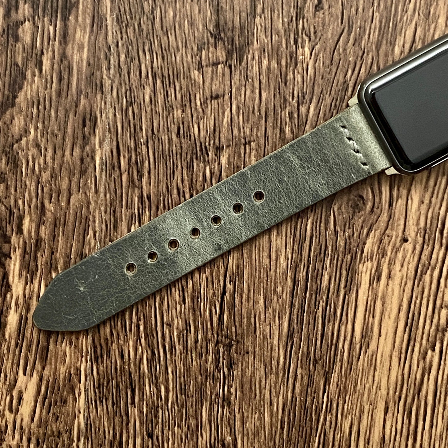 Light Gray Genuine Leather Apple Watch Band, 100 % Hand Cut and Hand Stitched Apple Band 42mm, 38mm, 40mm, 44mm for Series 1-2-3-4-5-6