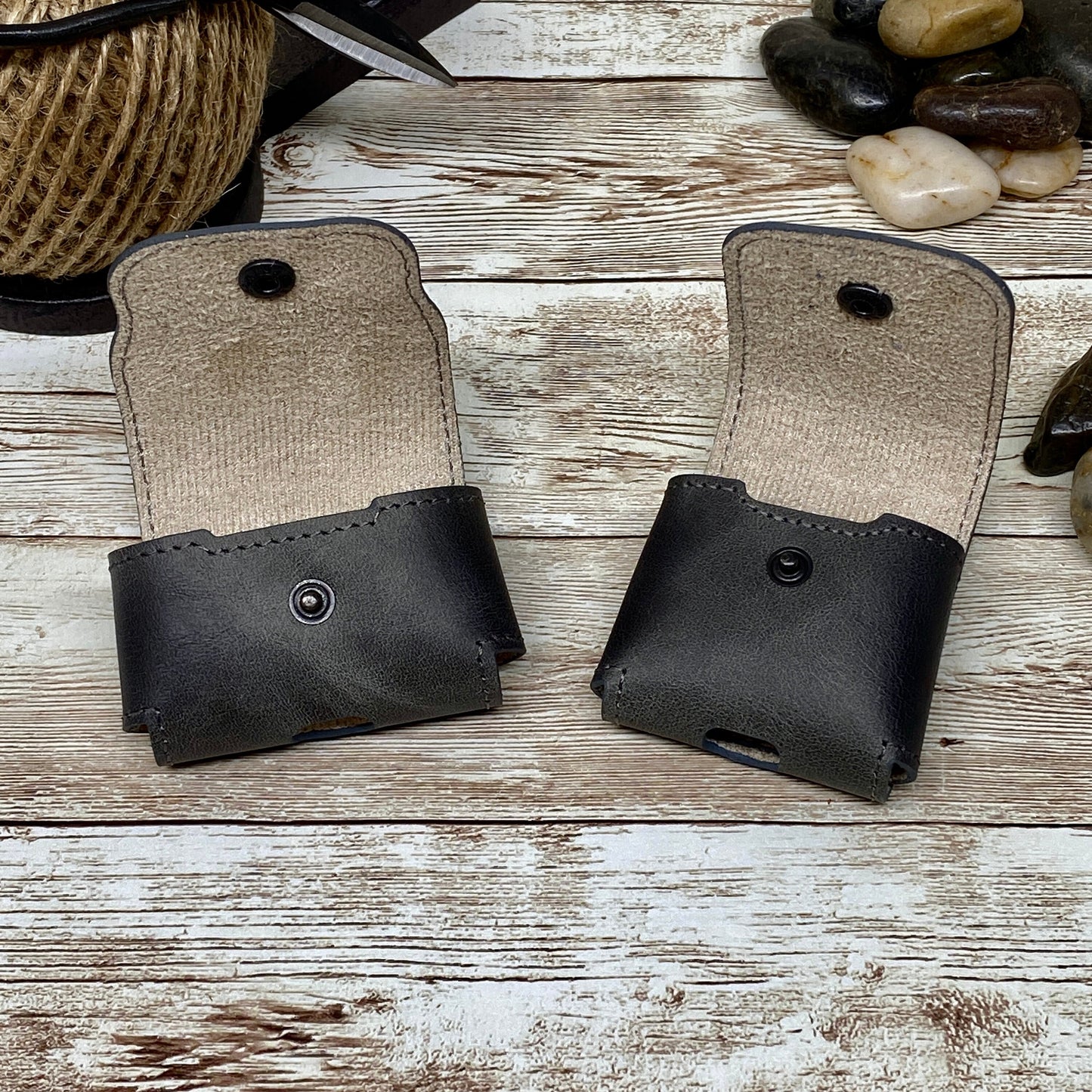 Gray AirPods Case with Keychain, Personalized AirPods Leather Case Cover, Airpod Pro Case, Leather Airpod Pro Case, Engraved AirPods Case,