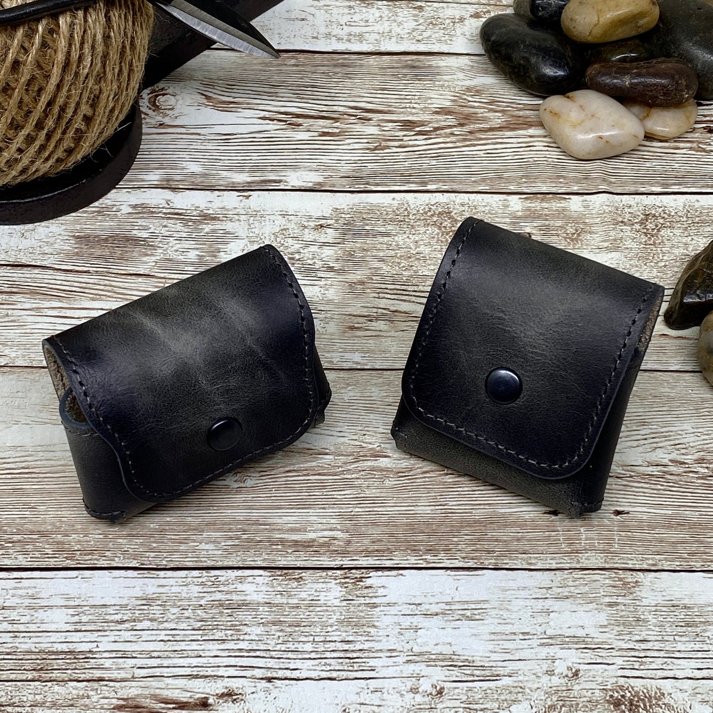 Gray AirPods Case with Keychain, Personalized AirPods Leather Case Cover, Airpod Pro Case, Leather Airpod Pro Case, Engraved AirPods Case,
