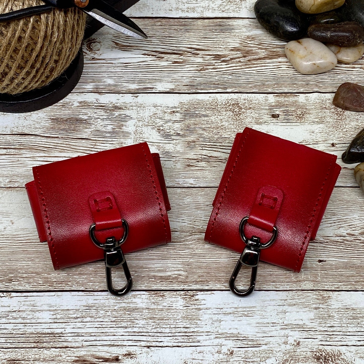 Red AirPods Case with Keychain, Personalized AirPods Leather Case Cover, Airpod Pro Case, Leather Airpod Pro Case, Engraved AirPods Case,