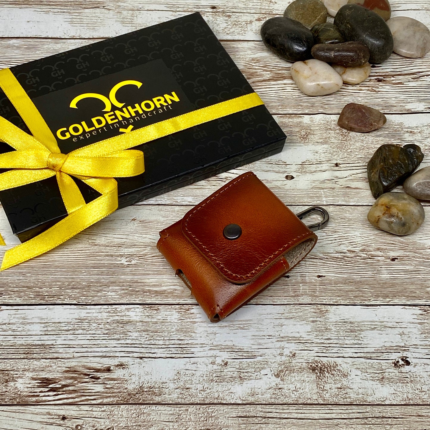 Shiny Brown AirPods Case with Keychain, Gift for him, Gift fot her, Gift for Him, Christmas Gift, Birthday Gift, Anniversary Gift