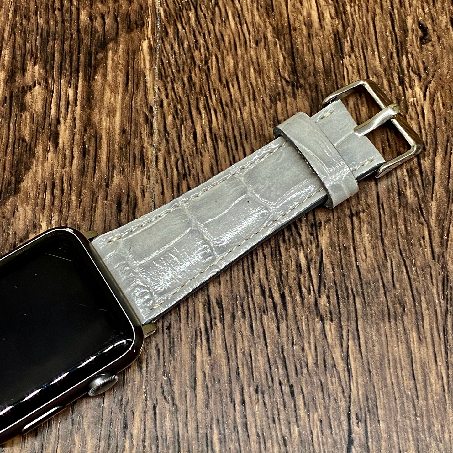 White Croco Apple Watch Leather Bands Apple Watch Band for Man Apple iWatch Strap Gift, For Apple Watch Series 1-2-3-4-5-6