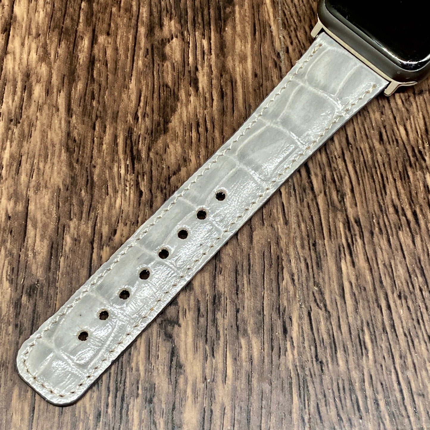 White Croco Apple Watch Leather Bands Apple Watch Band for Man Apple iWatch Strap Gift, For Apple Watch Series 1-2-3-4-5-6