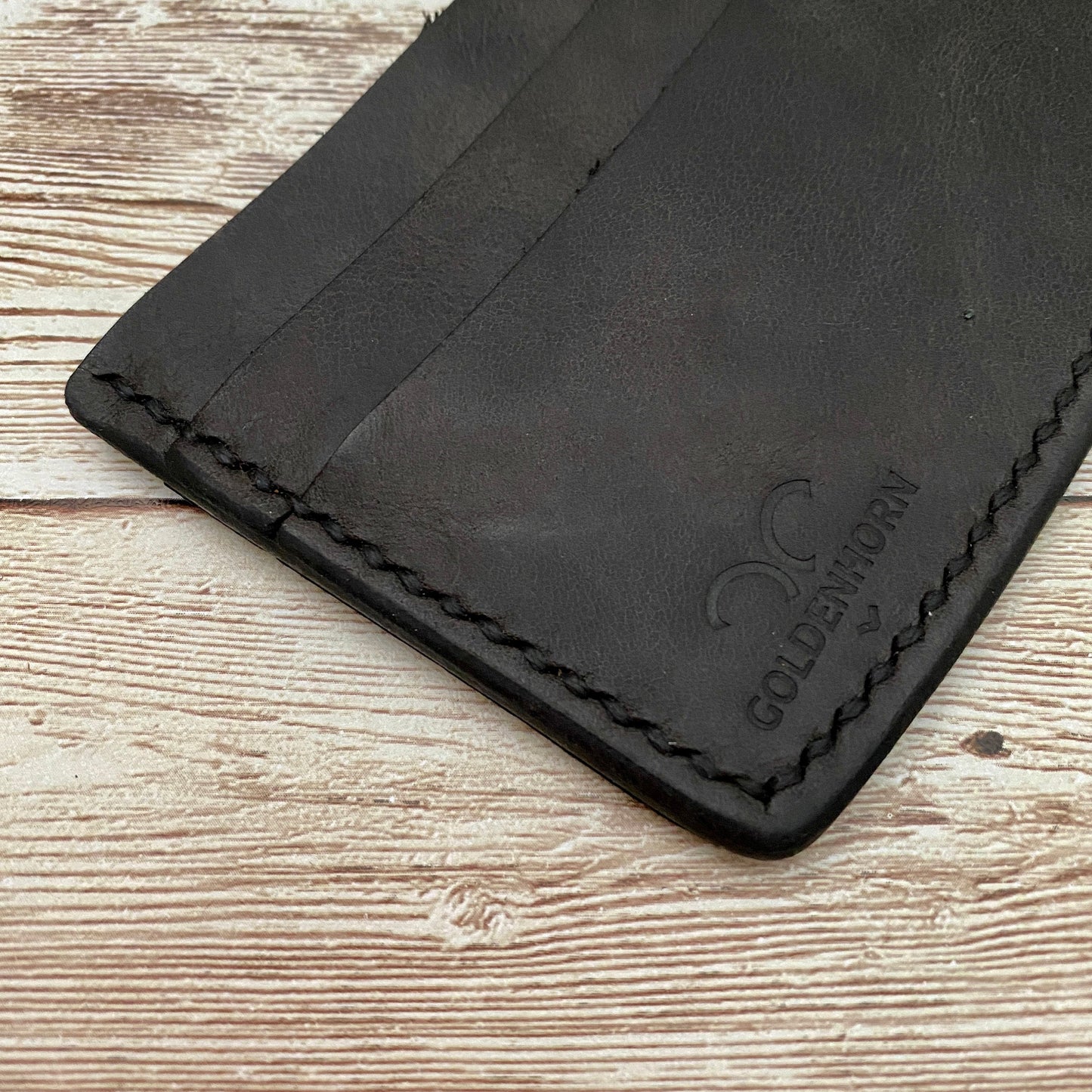 Leather Credit Card and Cash Holder, Personalized Slim Card Case, Custom Business Card Case for 4 Card and Cash Pocket