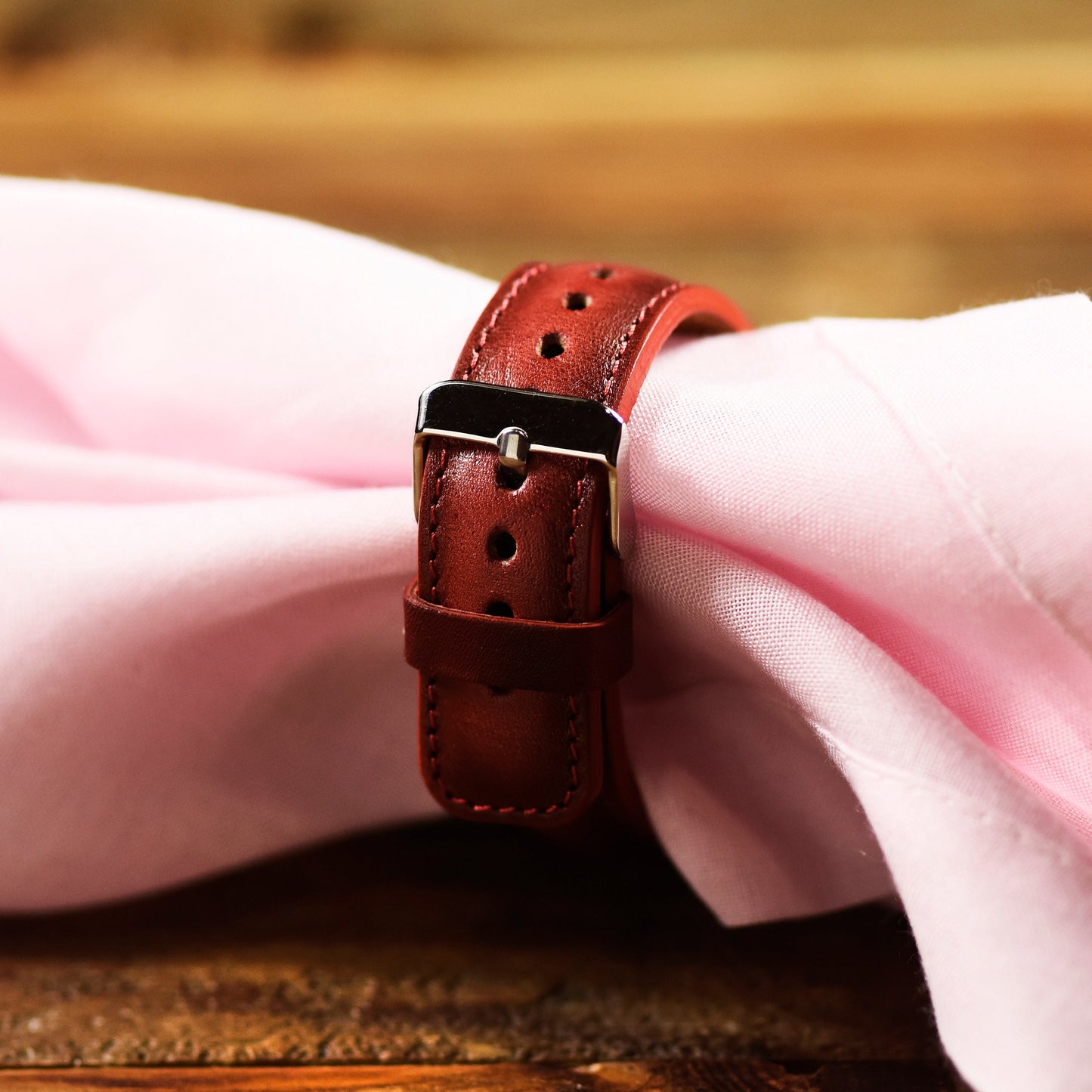 Red Genuine Leather Apple Watch Band 42mm, 38mm, 40mm, 44mm for Series 1-2-3-4-5-6, Red Band for iWatch Series 6-5-4-3-2-1