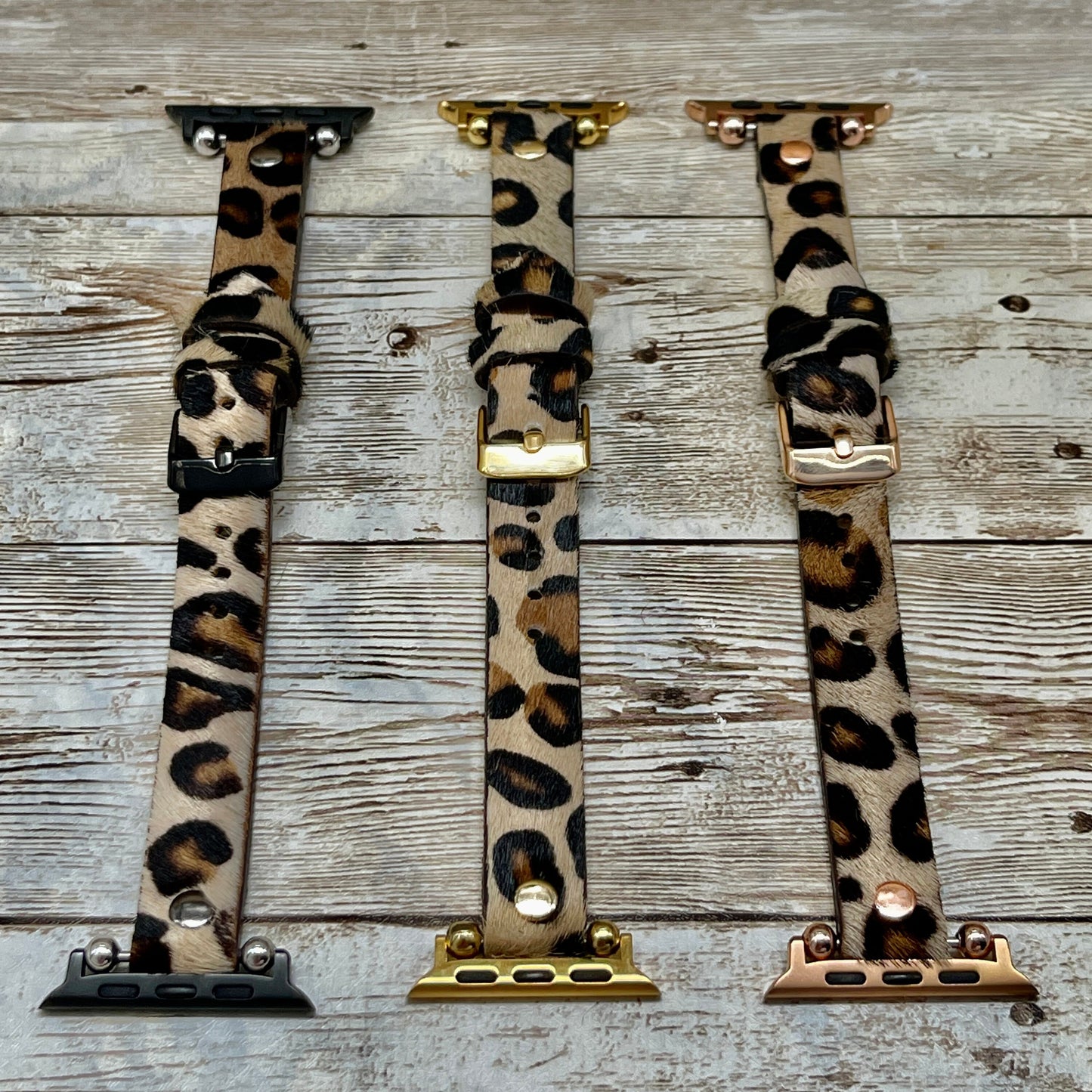 Leopard Pattern Apple Watch Band 38mm 40mm 42mm 44mm, Slim Leather Apple Watch for Women, iWatch Band, Gift for Sister