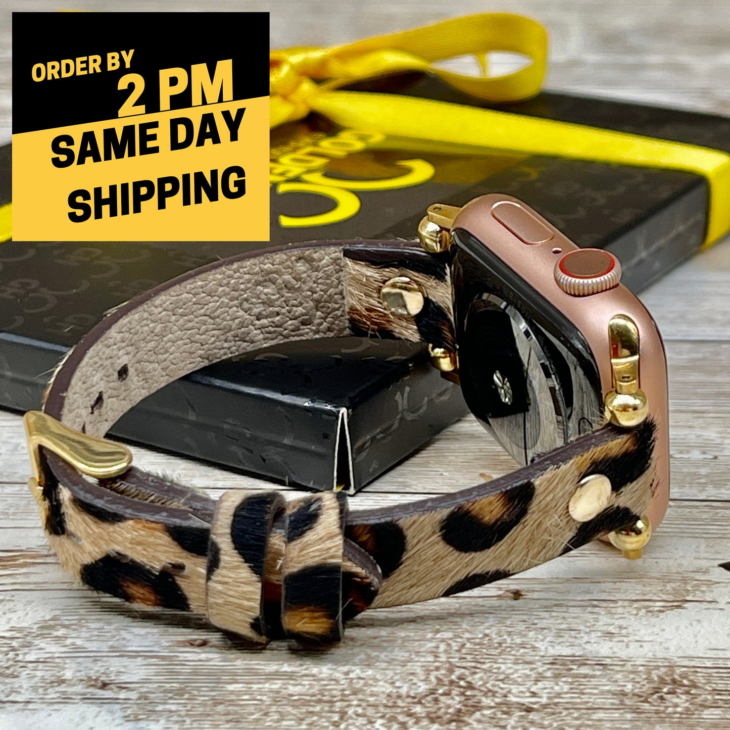 Leopard Apple Watch Band 38mm 40mm 42mm 44mm,Slim Leopard Print Apple Watch Strap for series 6-5-4-3-2-1 &SE, Best customized gift for her