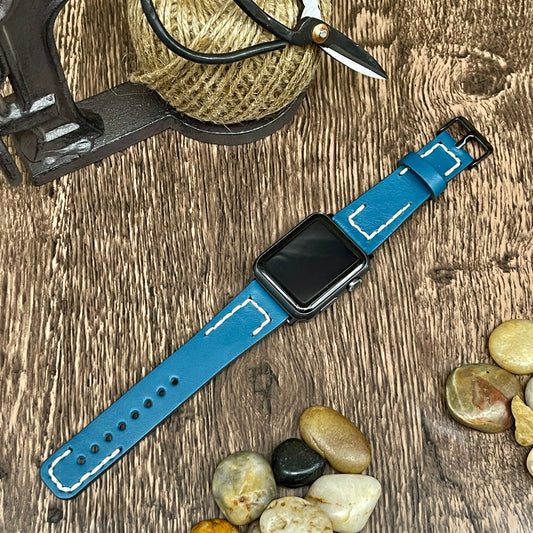 Blue Apple Watch Band, Apple Watch Band for Men, Royal Blue Apple iWatch Strap Gift, For Apple Watch Series 1-2-3-4-5-6