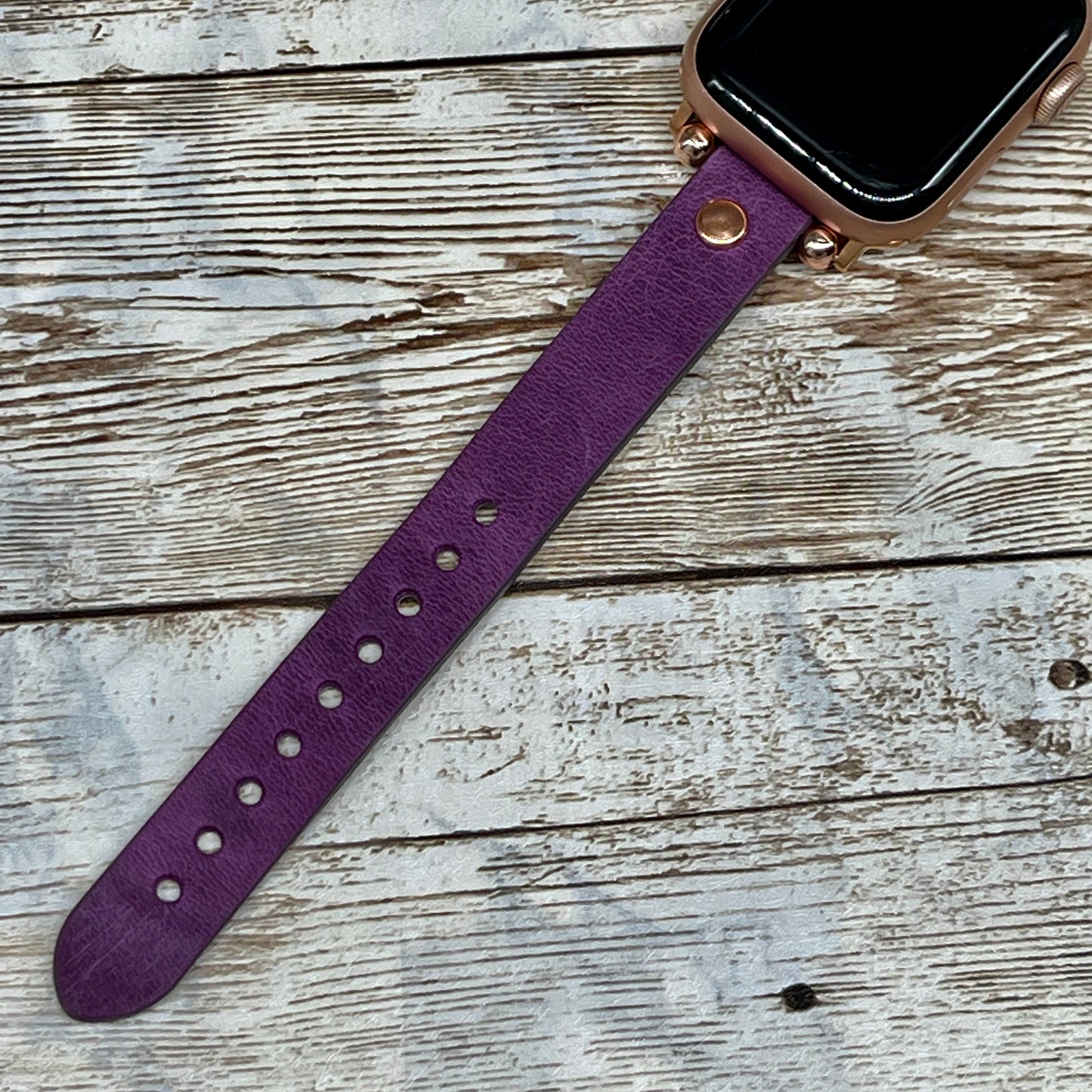 Purple Apple Watch Band, 42mm, 38mm, 40mm, 44mm for Series 1-2-3-4-5-6-SE, Gift for Anniversary, Free Laser Engraving,  Mother Day Gift