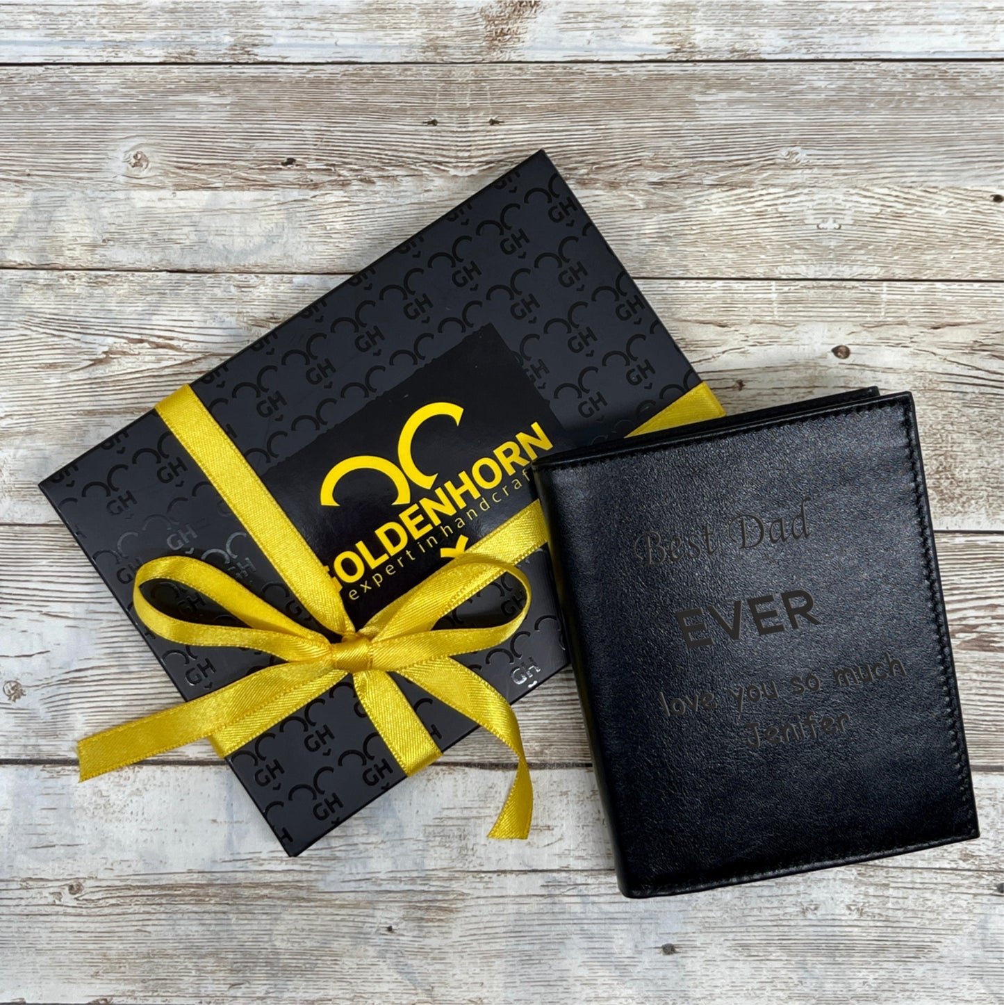 Custom Leather Wallet Made From Full-Grain Leather with 14 Credit Card Spots 2 Id Spots and 2 Cash and Receipt Slots in Black Brown and Dark