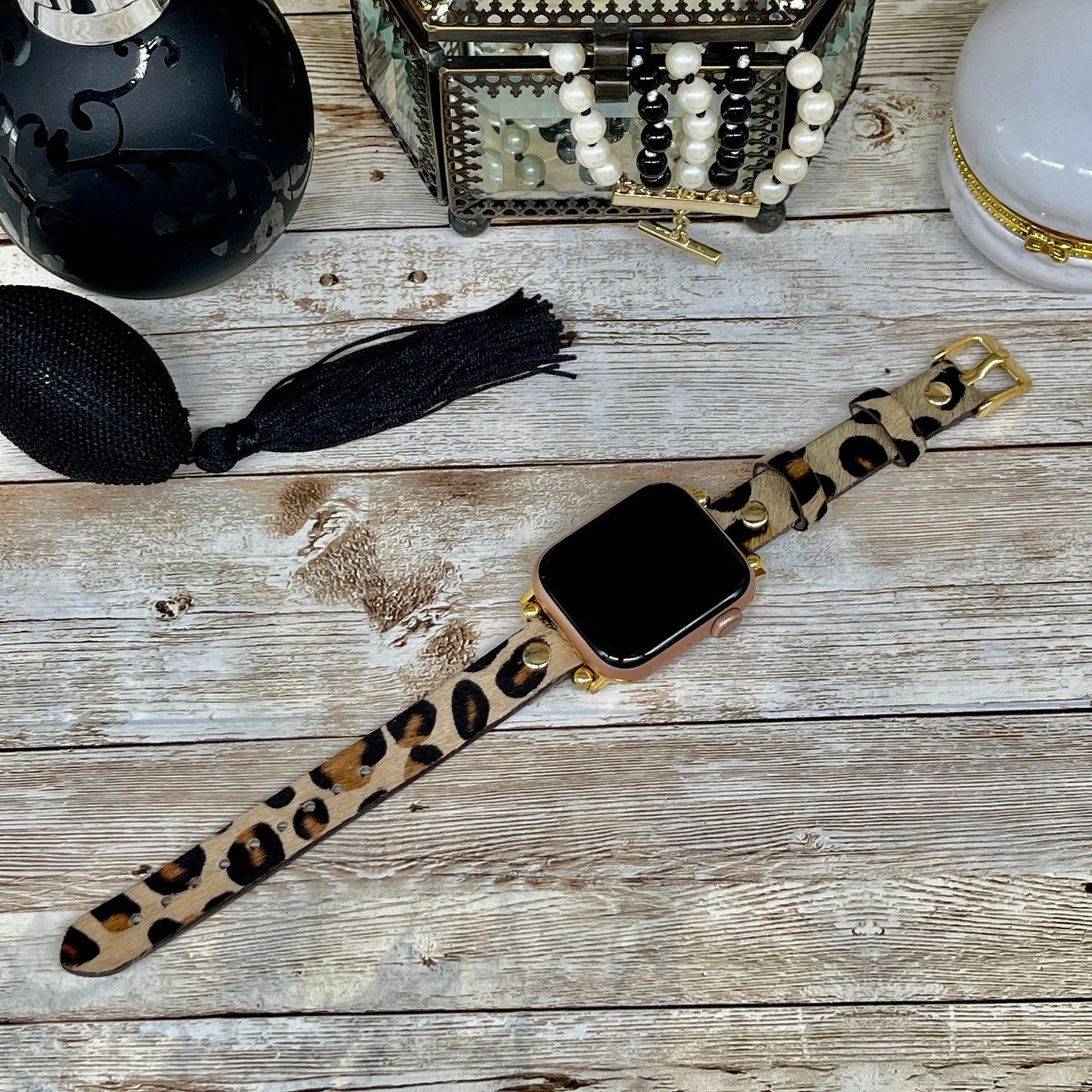 Leopard Apple Watch Band 38mm 40mm 42mm 44mm,Slim Leopard Print Apple Watch Strap for series 6-5-4-3-2-1 &SE, Best customized gift for her