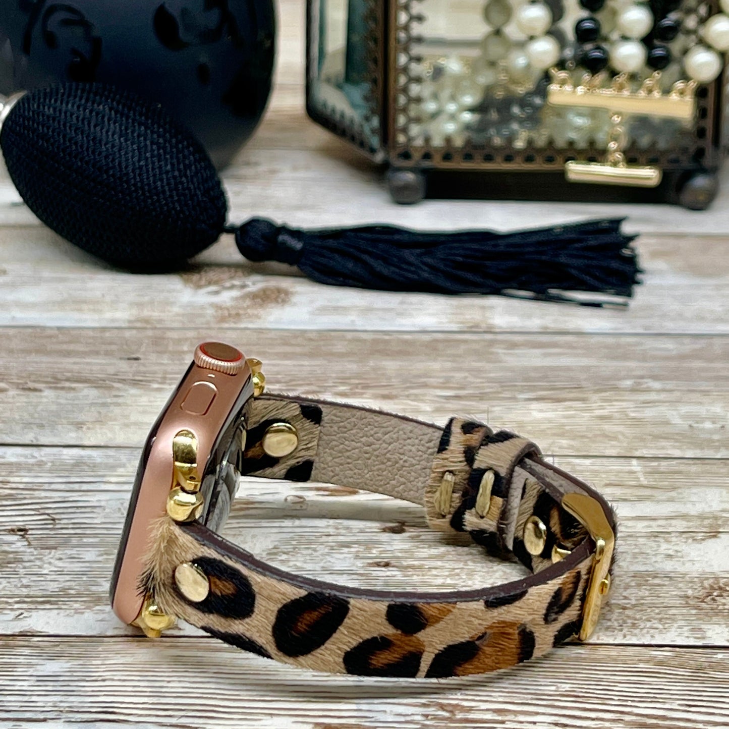 Leopard Apple Watch Band 38mm 40mm 42mm 44mm,Slim Leopard Print Apple Watch Strap for series 6-5-4-3-2-1 &SE, Best customized gift for her