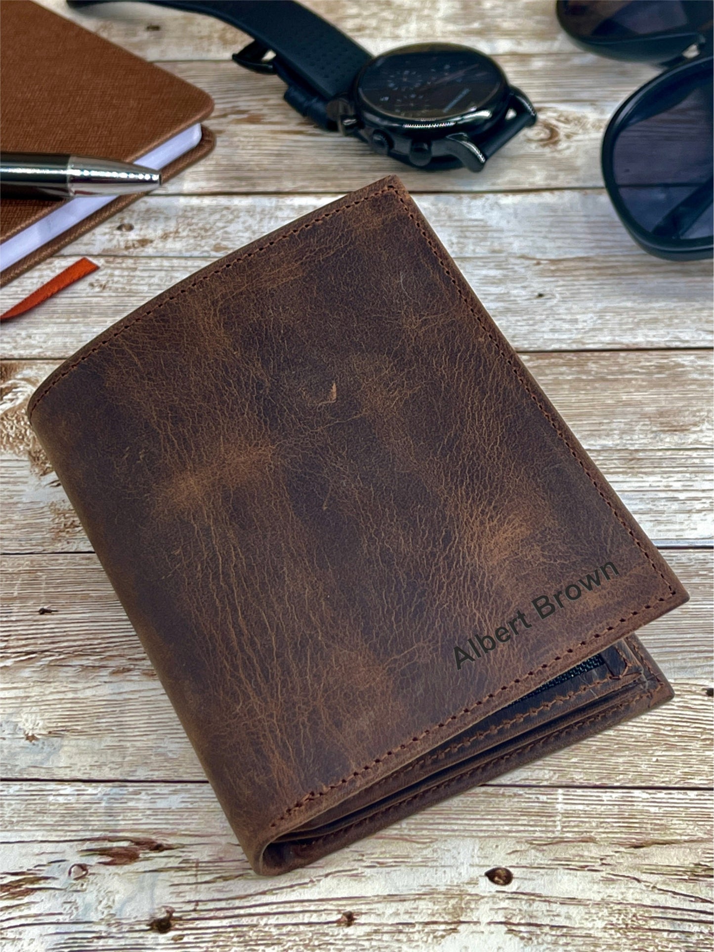 Engraved Wallet For Husband, Personalized Wallet For Husband, Mens Wallet, Leather Wallet, Graduation Gift, Gift For Husband