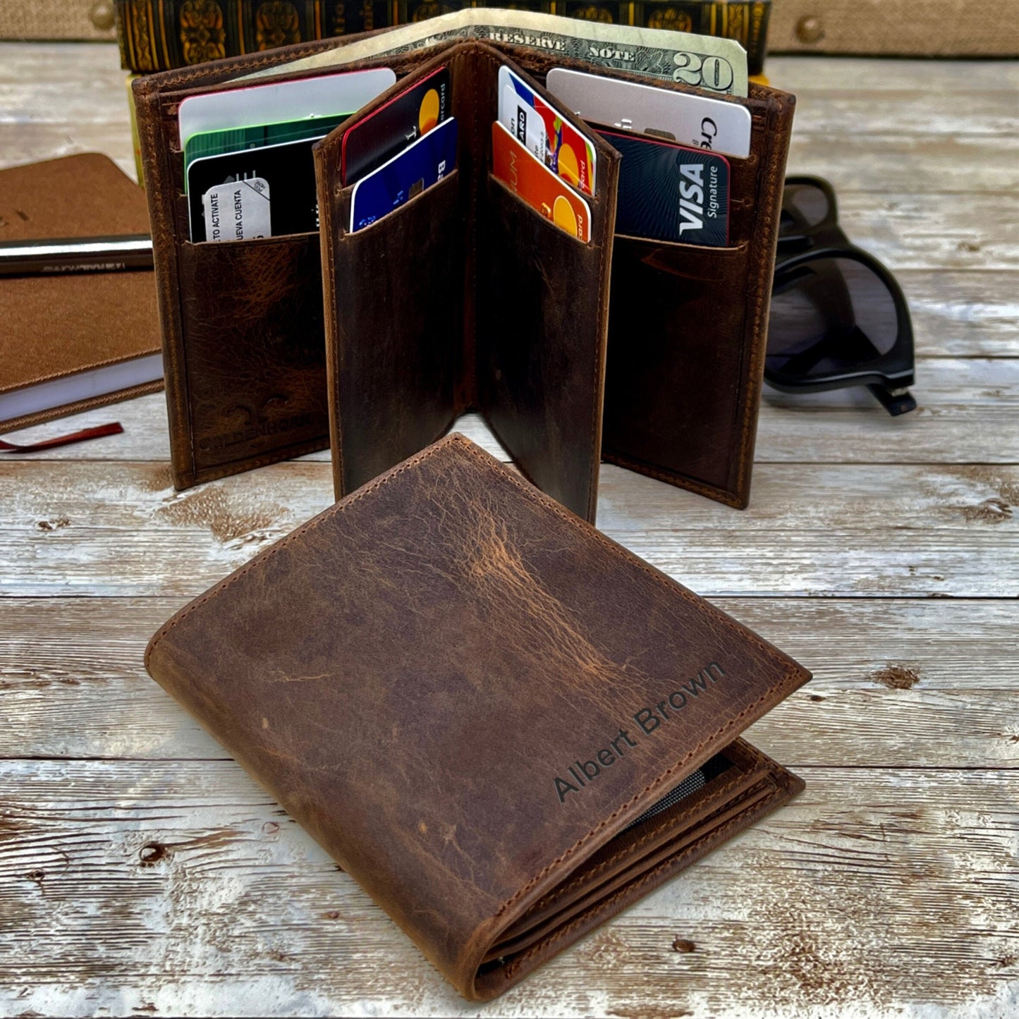 Engraved Wallet For Husband, Personalized Wallet For Husband, Mens Wallet, Leather Wallet, Graduation Gift, Gift For Husband