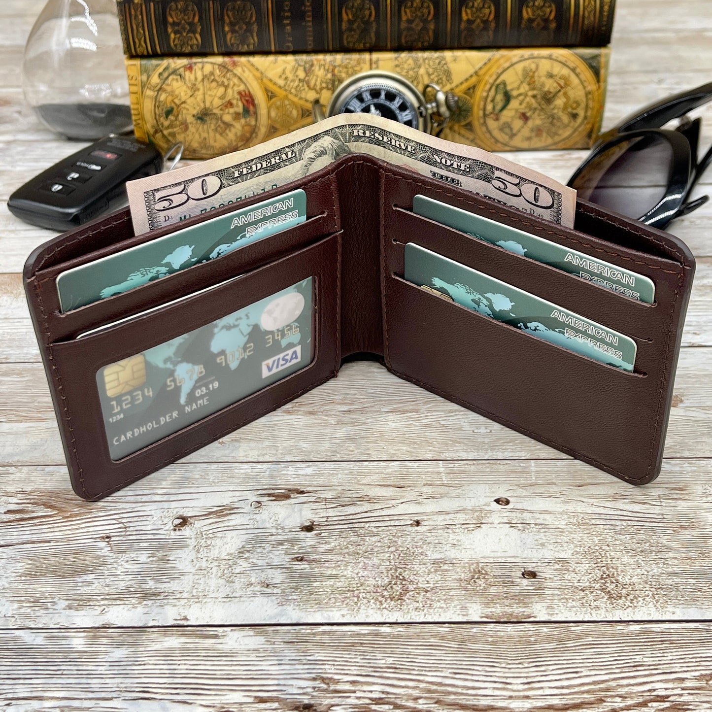 Gift for boyfriend | Personalized Mens Wallet | Gifts for him | Father's Day Gift | Wallet for My Man, Genuine Leather | Gift For Husband