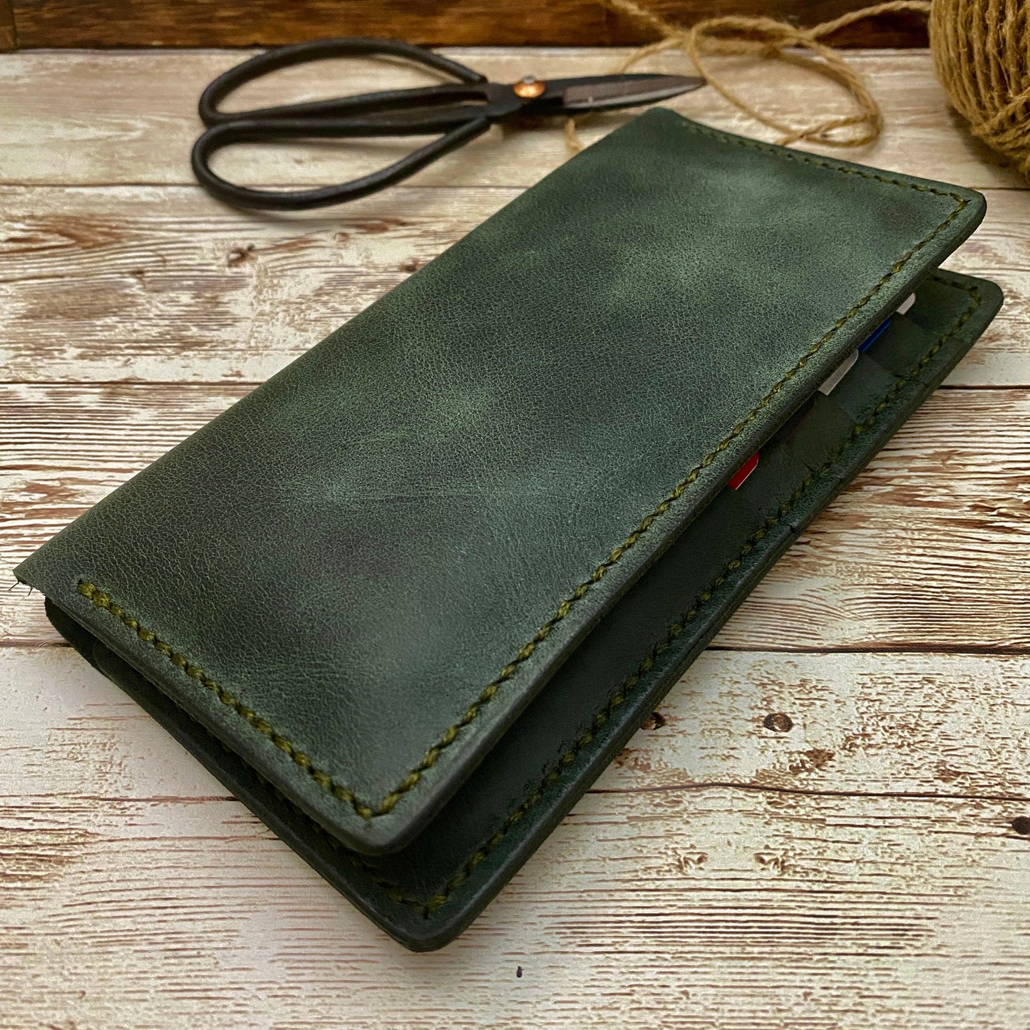 iPhone Leather Wallet Case, Free Personalized Leather Credit Card, Cash and Phone Holder For iPhone 6, 7, 8, X, 11 and 12 Models