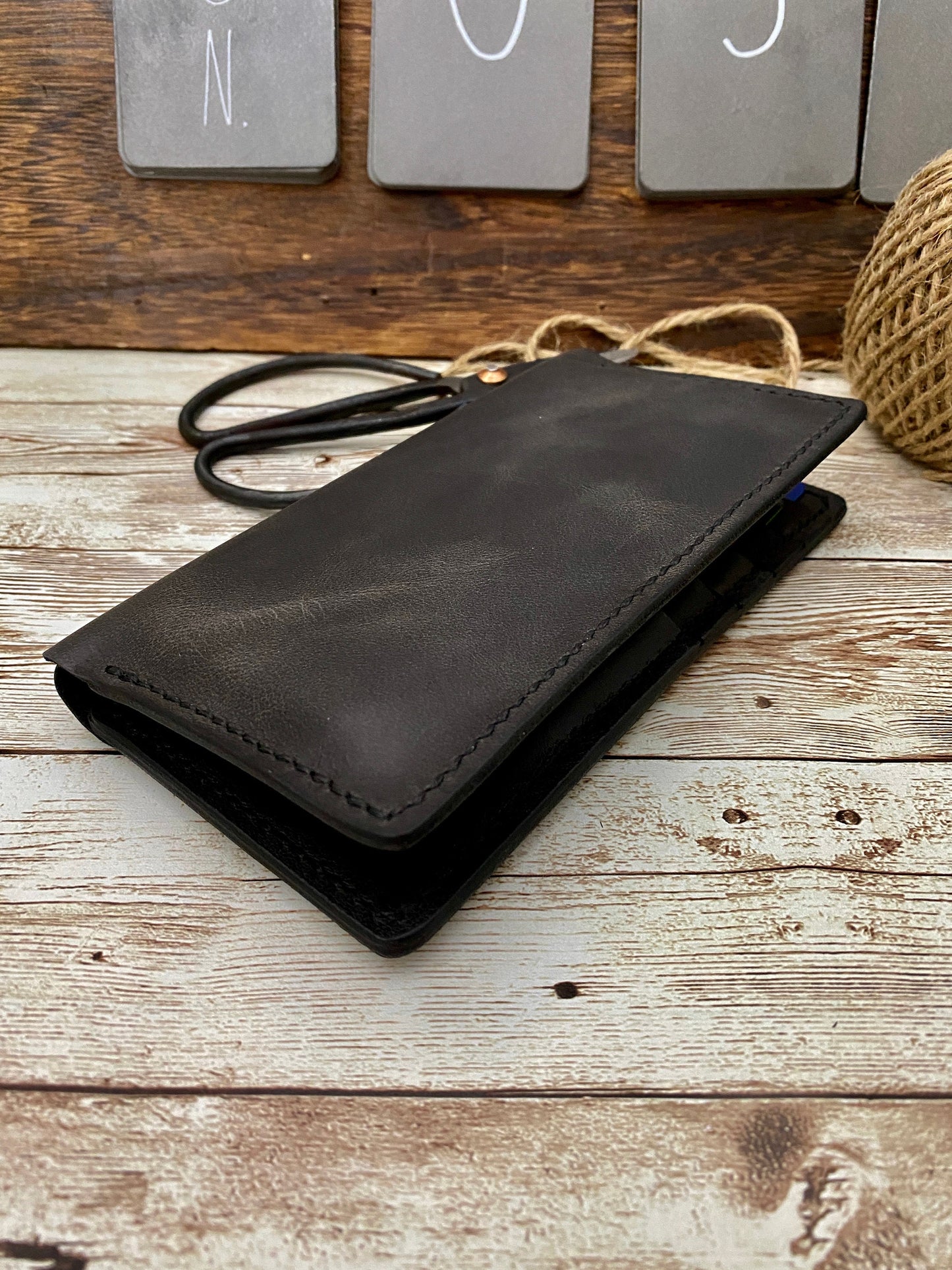 iPhone Leather Wallet Case, Free Personalized Leather Credit Card, Cash and Phone Holder For iPhone 6, 7, 8, X, 11 and 12 Models