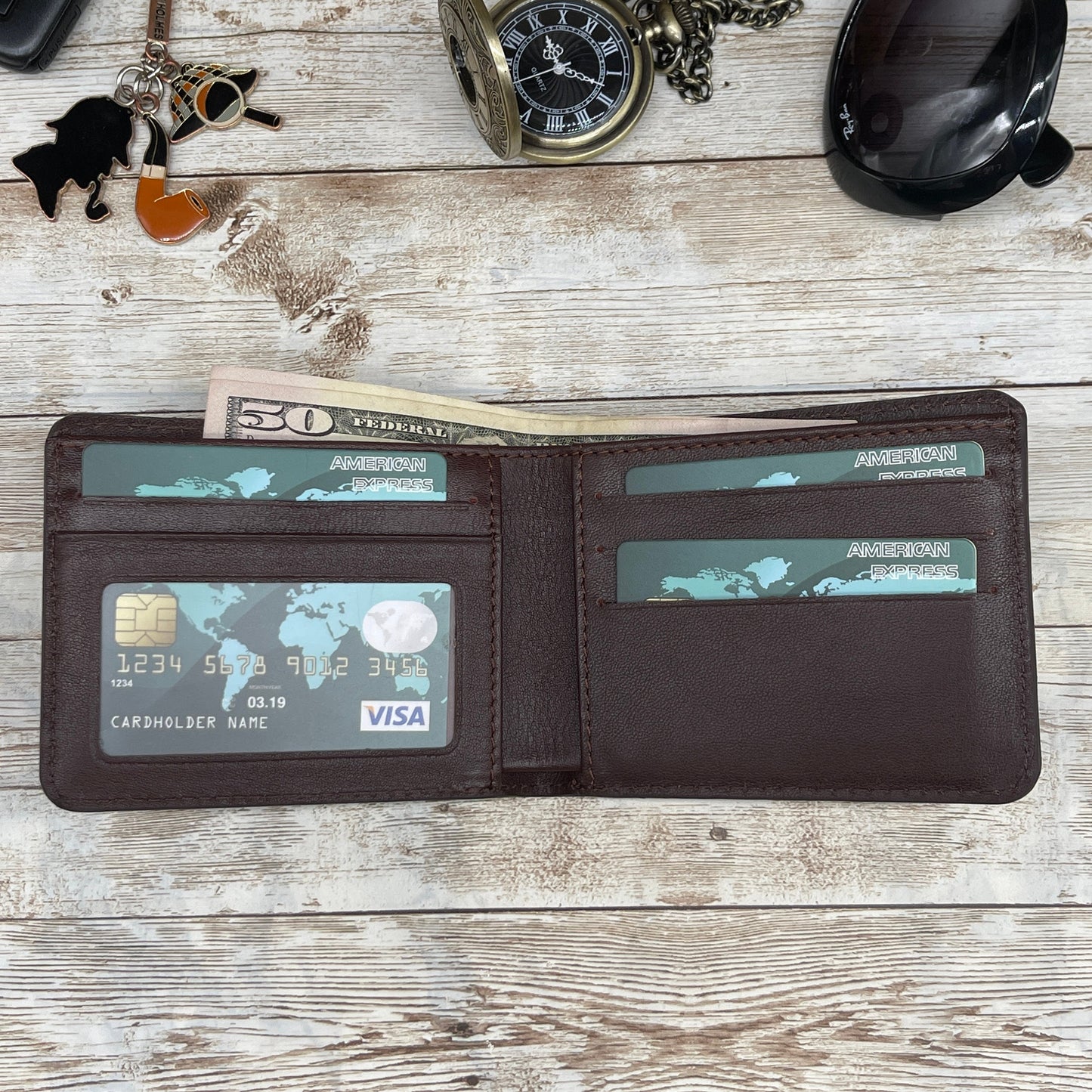 Gift for boyfriend | Personalized Mens Wallet | Gifts for him | Father's Day Gift | Wallet for My Man, Genuine Leather | Gift For Husband