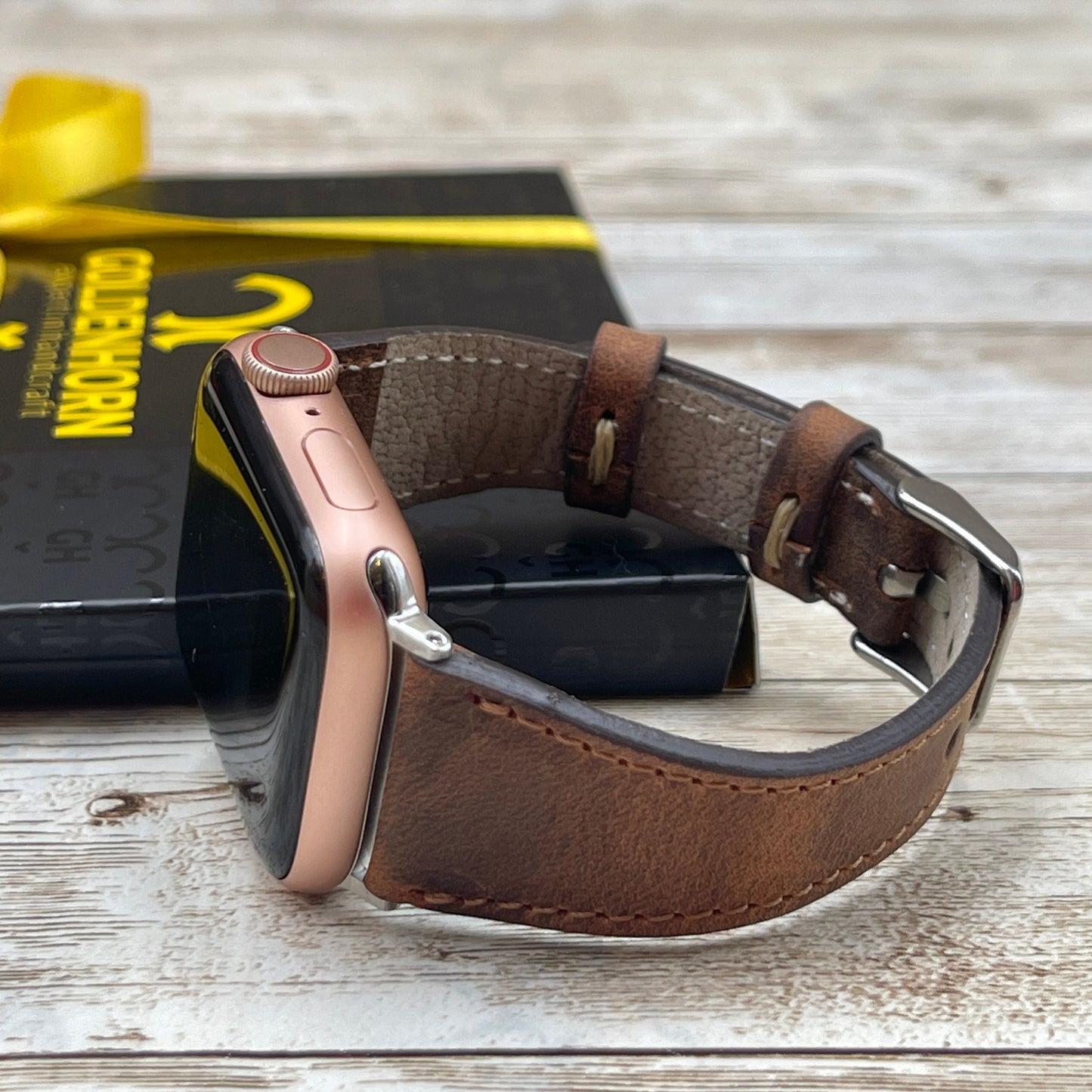 Slim Apple Watch Band 38mm 40mm 42mm 44mm for Apple Watch 6 5 4 3 2 1, Leather Watchband, Apple Watch Strap for Women, Free Laser Engraving
