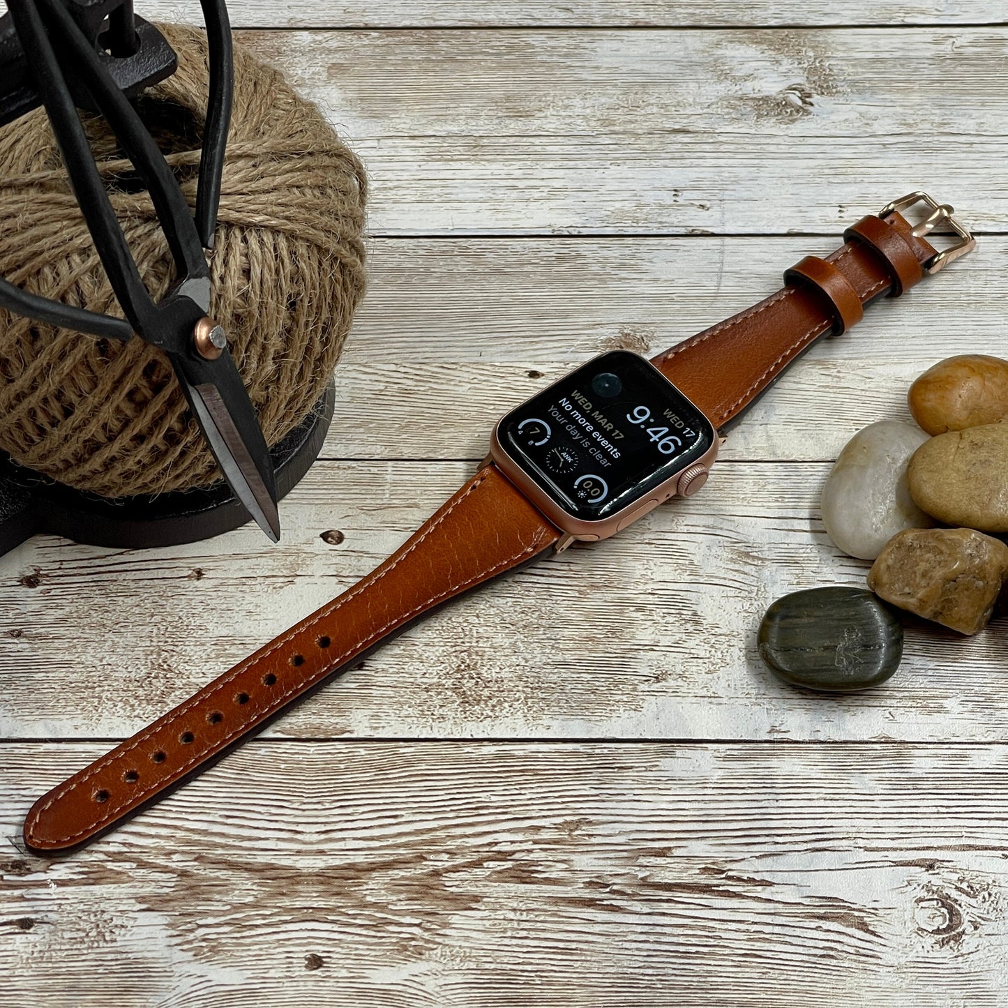 Apple Watch Slim Band, Apple Watch Leather Band, 38mm, 40mm, 42mm, 44mm, Apple Watch Strap, Suitable for Series: 1-2-3-4-5-6 & SE