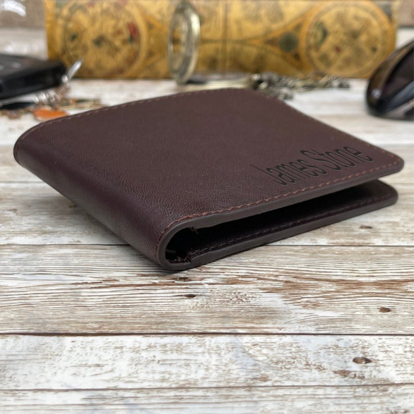 Wallet For Men, Personalized Leather Gifts, Custom Wallets, Anniversary Gift For Him, Husband Wallet, Birthday Gift Men, Engrave Wallet