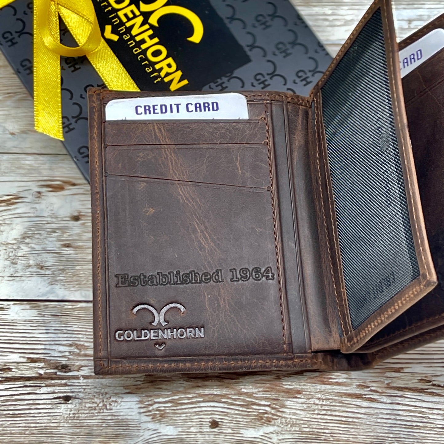 Leather Wallet Made From Genuine Leather with 14 Credit Card Spots 2 Id Spots and 2 Cash and Receipt Slots