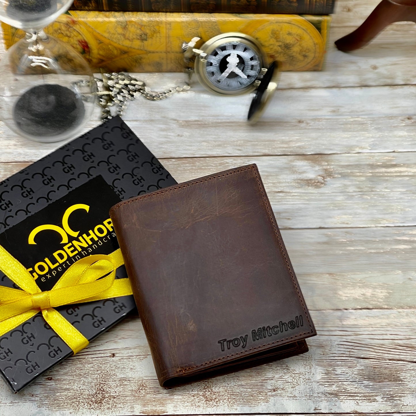 Leather Wallet Made From Genuine Leather with 14 Credit Card Spots 2 Id Spots and 2 Cash and Receipt Slots