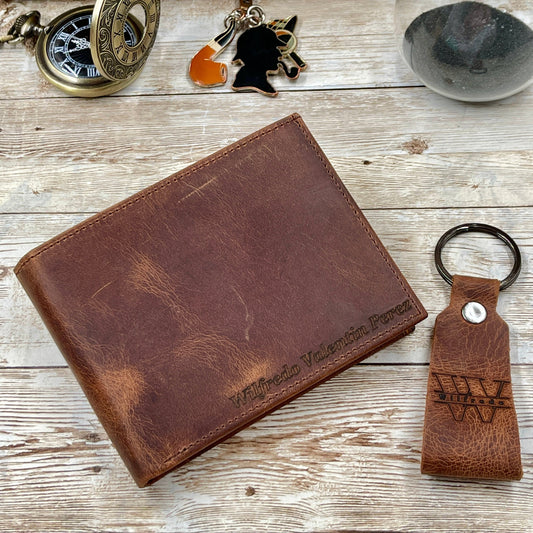 Custom Leather Wallet l Brown Leather Wallet l Anniversary Gift for Him Personalized Mens Leather Wallet l Groomsmen Wallet Gift for Him