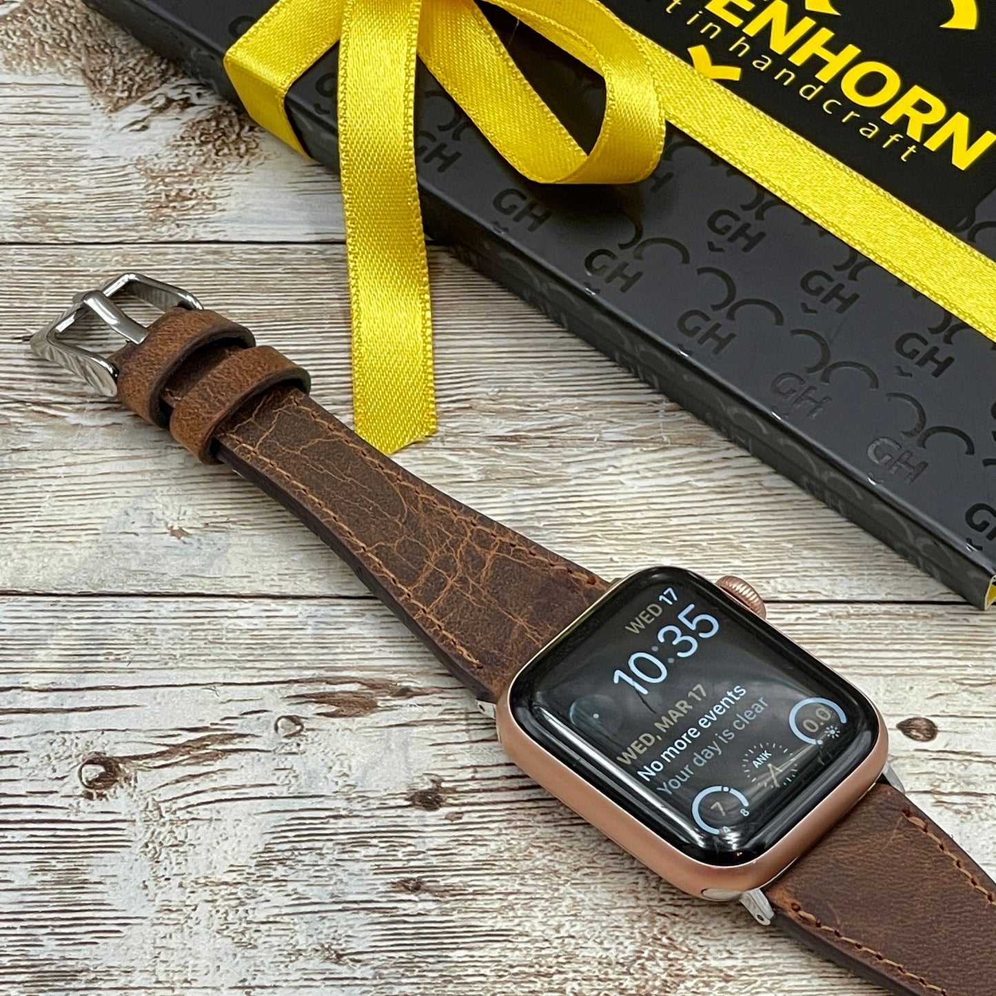 Slim Apple Watch Band 38mm 40mm 42mm 44mm for Apple Watch 6 5 4 3 2 1, Leather Watchband, Apple Watch Strap for Women, Free Laser Engraving