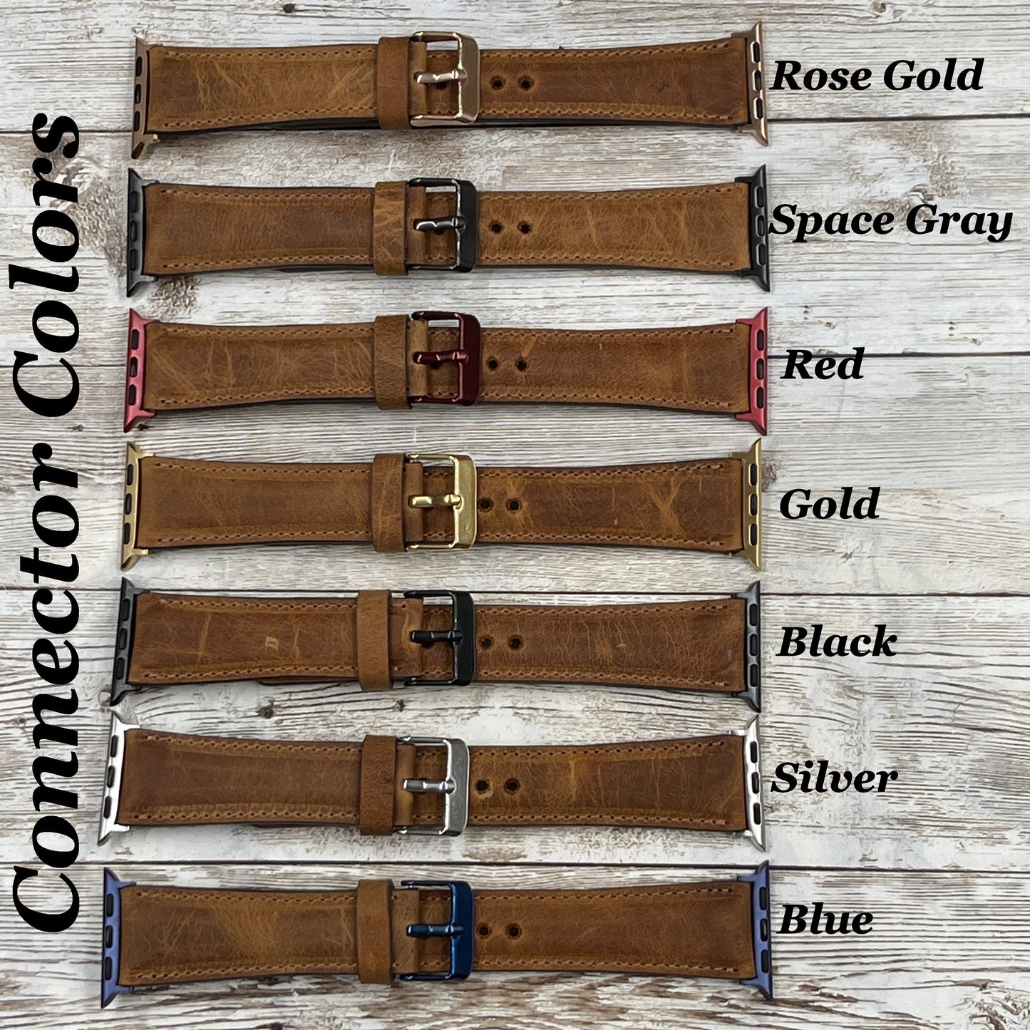 Anniversary Gift For Him, Genuine Brown Leather Apple Watch Band 42mm, 38mm, 40mm, 44mm for Series 1-2-3-4-5-6 & Se, Gift for Boyfriend