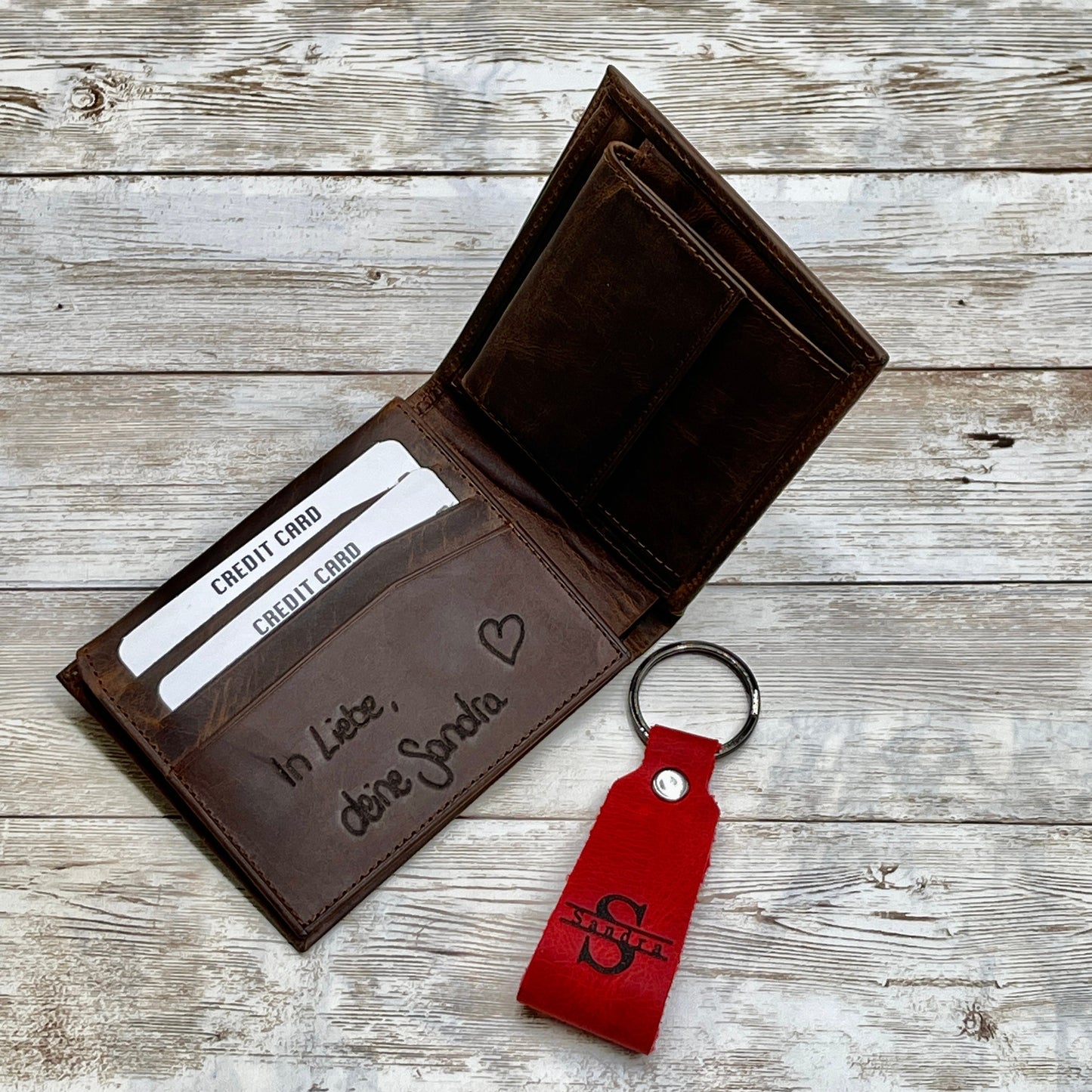 Handwriting Wallet | Leather Wallet For Men | Personalized Wallet Gifts | Handwriting Gift For Him | Engraved Wallet | Fathersday Gift