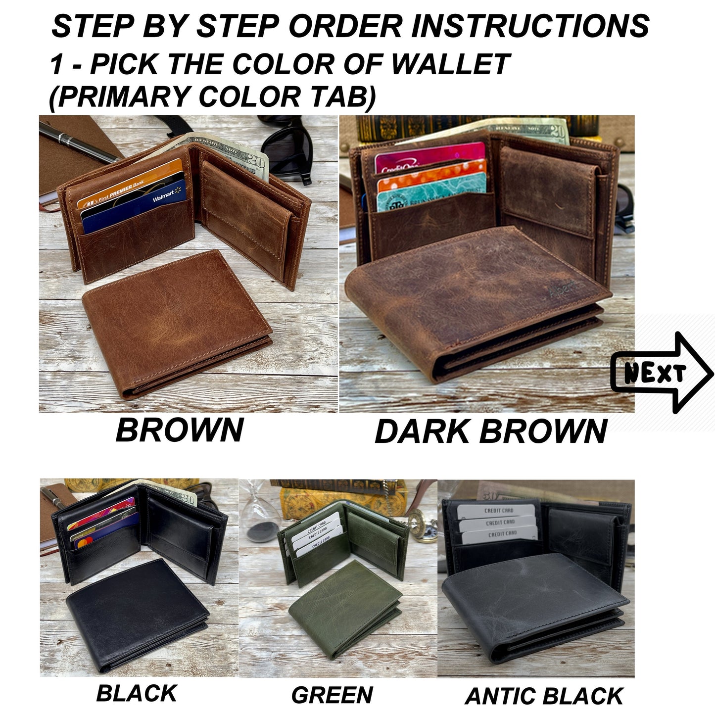 Valentine Gift For Him l Custom Leather Wallet l Anniversary Gift for Him Personalized Mens Leather Wallet l Groomsmen Wallet Gift for Him