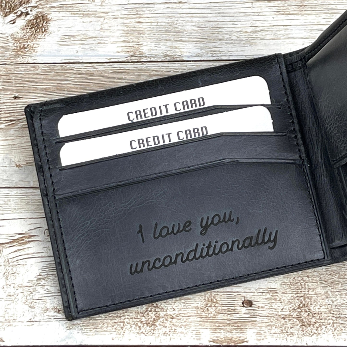 Valentine Gift For Him l Custom Leather Wallet l Anniversary Gift for Him Personalized Mens Leather Wallet l Groomsmen Wallet Gift for Him