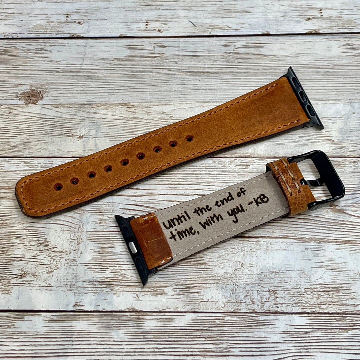 Genuine Brown Leather Apple Watch Band 42mm, 38mm, 40mm, 44mm for Series 1-2-3-4-5-6-7, Anniversary and Birthday Gifts