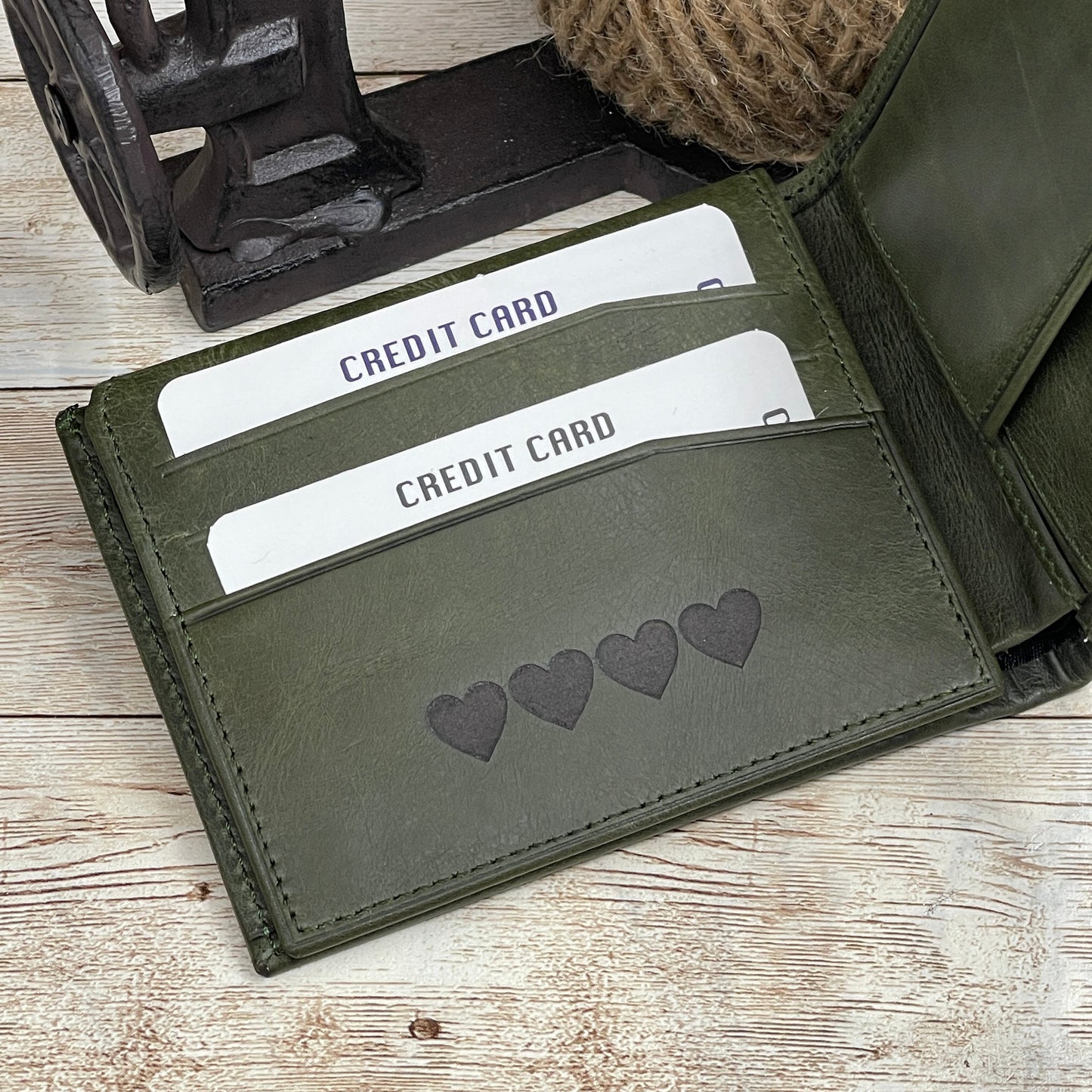 Signature Leather Wallet Engraving Available for all message, text, initials, handwriting, monograms and logos