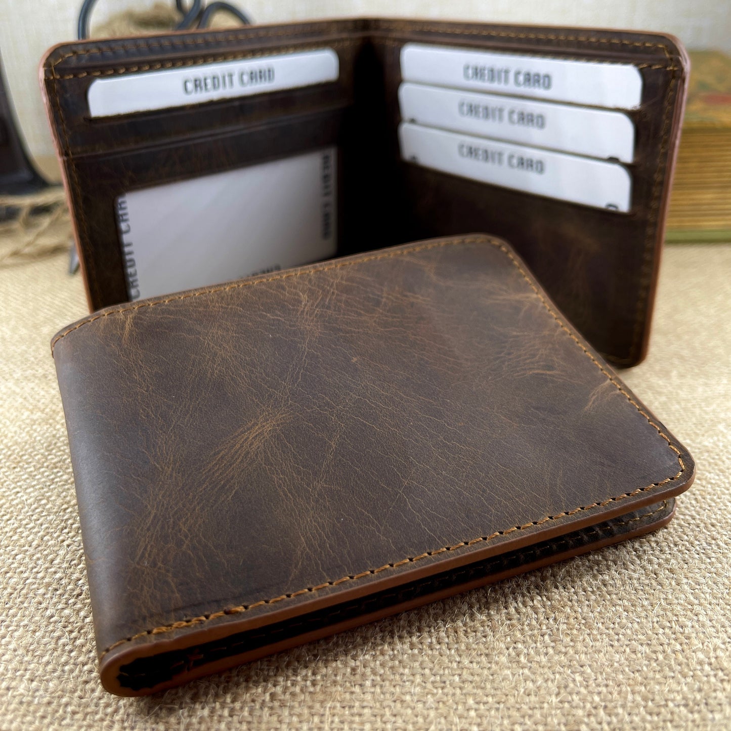 Mens Leather Wallet | Customized Leather Wallet | Engraved Mens Logo Wallet | Monogrammed Wallet | Personalize Wallet | Gift For Fathers Day