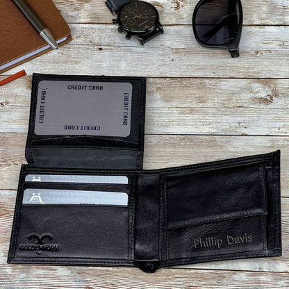 Black Handmade Leather Wallet